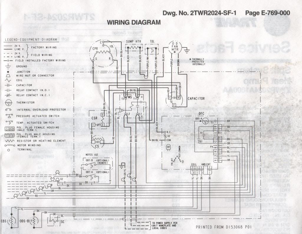 trane xr12 capacitor wiring diagram