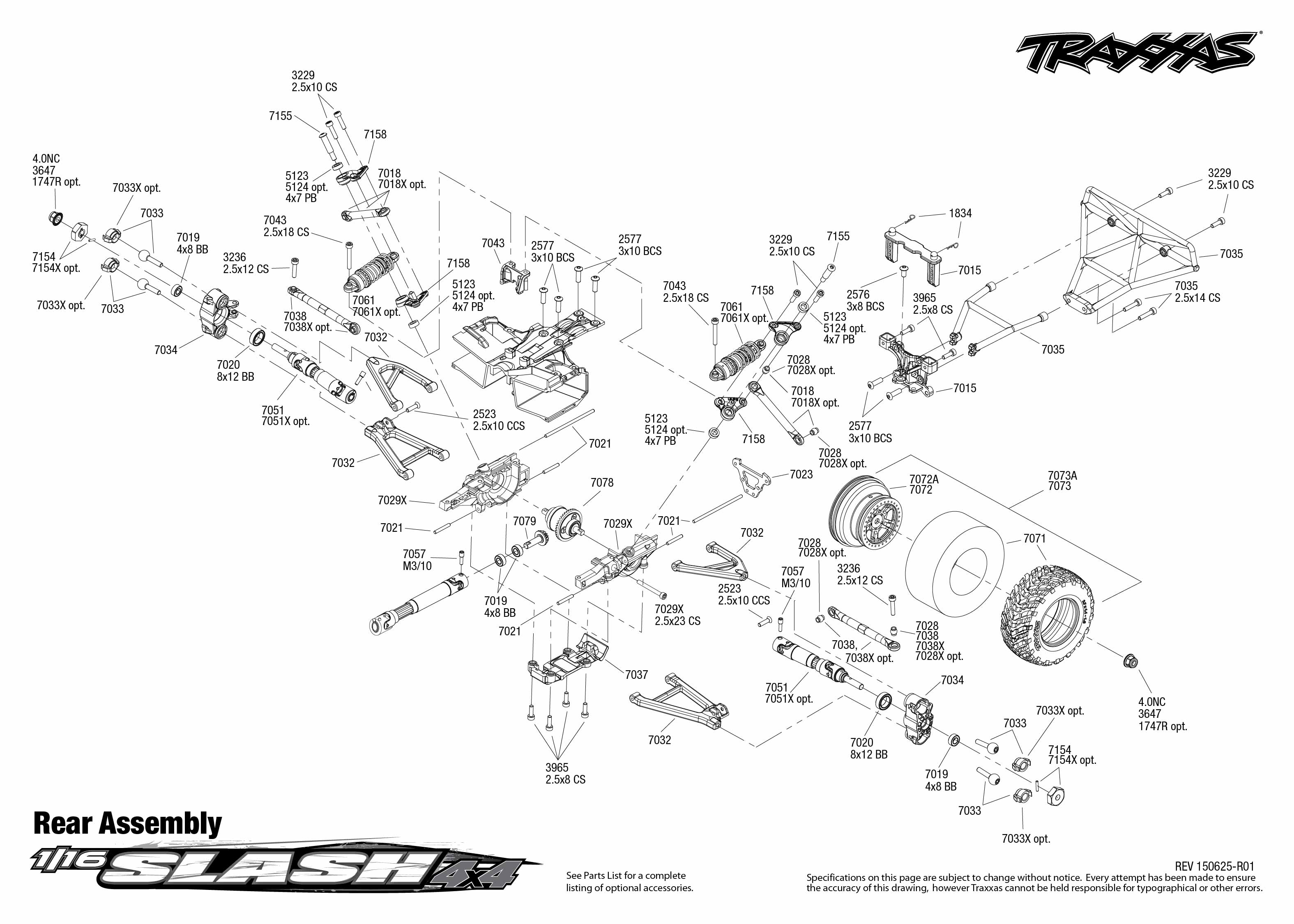 traxxas slash 1 16 parts diagram