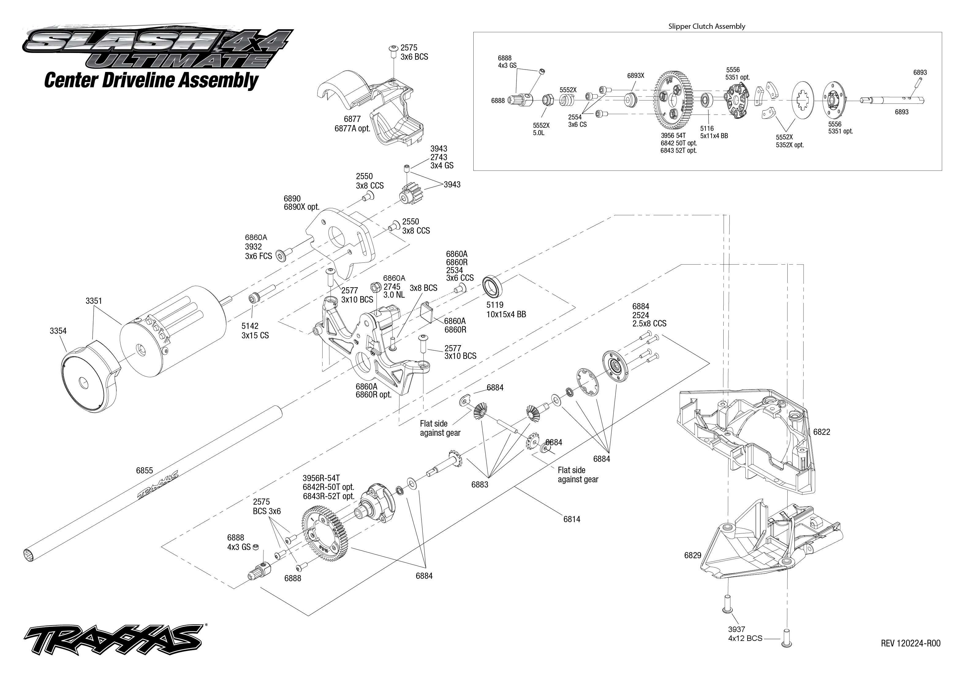 traxxas slash 4x4 ultimate parts diagram