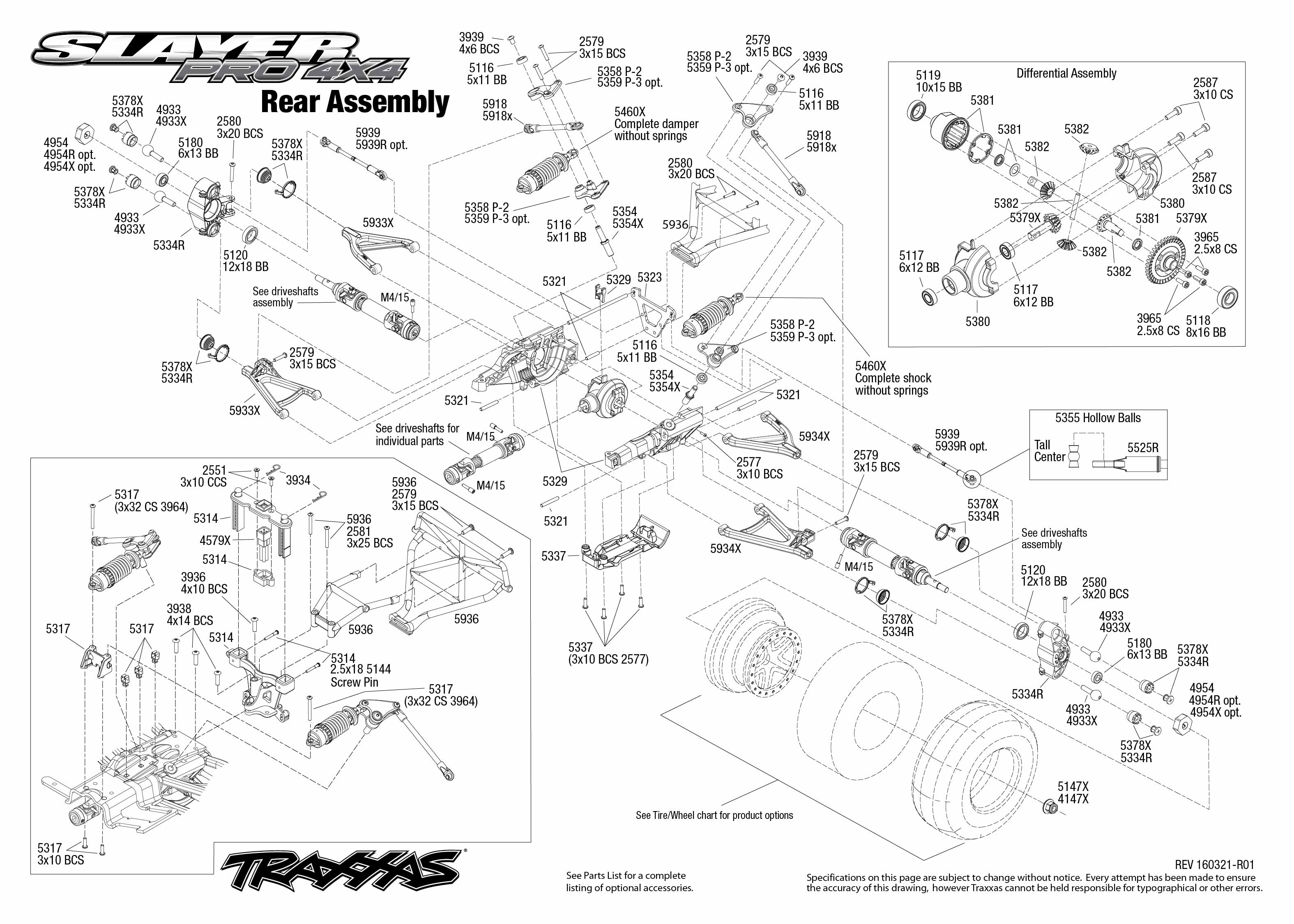 exploded view of traxxas ultimate slash chassis