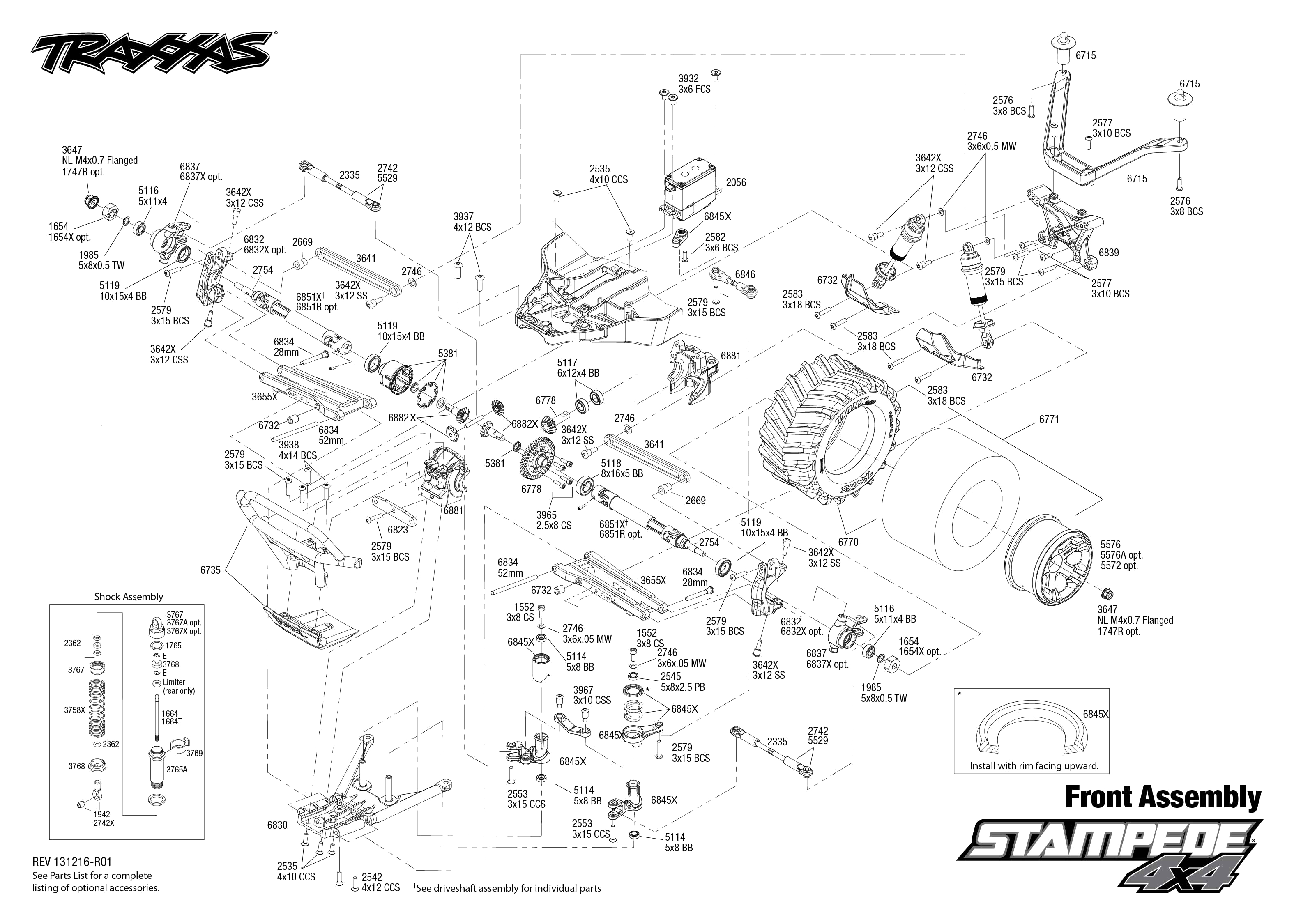 traxxas stampede 4x4 parts diagram