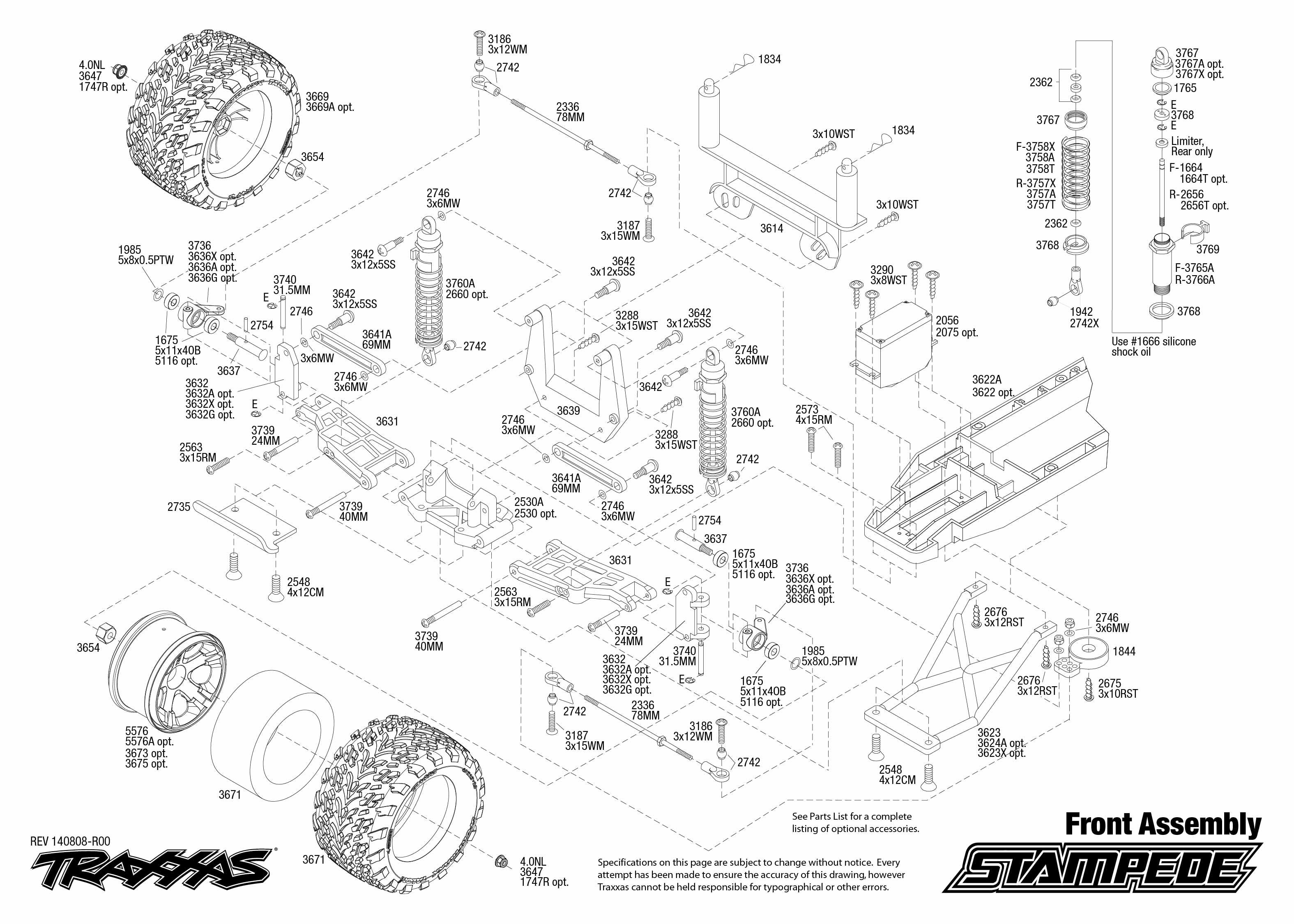 traxxas stampede 4x4 parts diagram