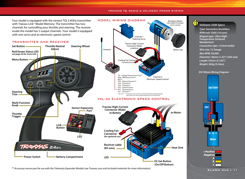 traxxas tqi receiver wiring diagram