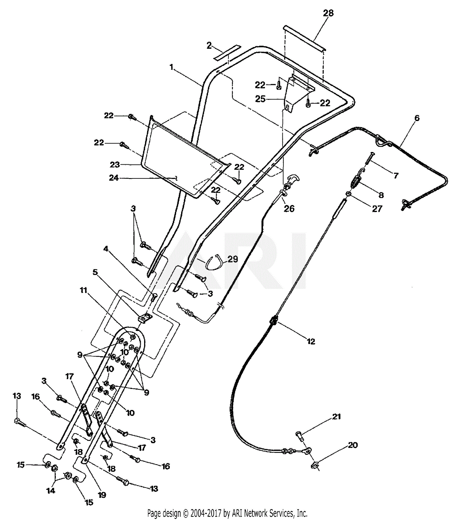 troy bilt horse xp belt diagram