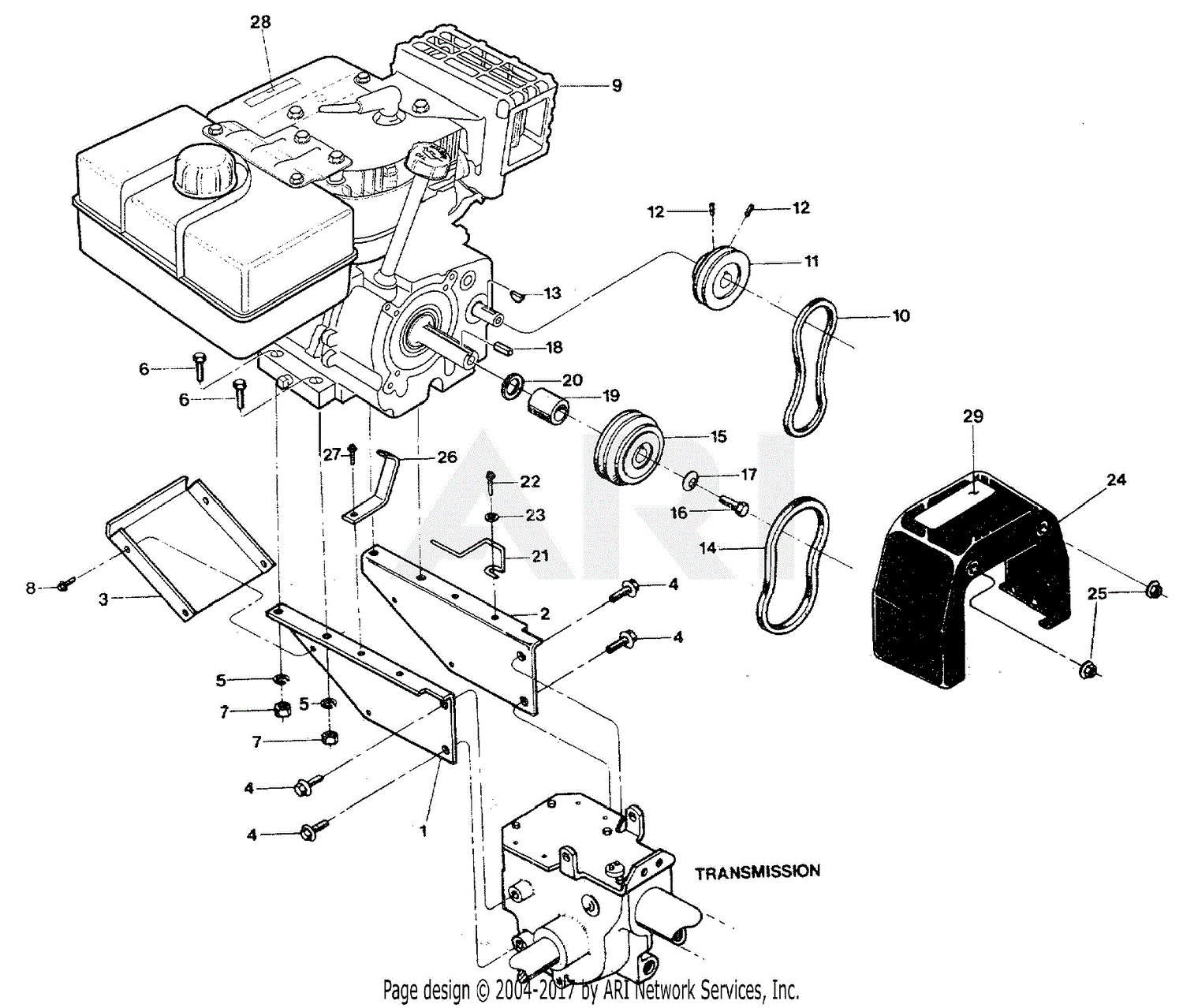 troy bilt pony belt routing