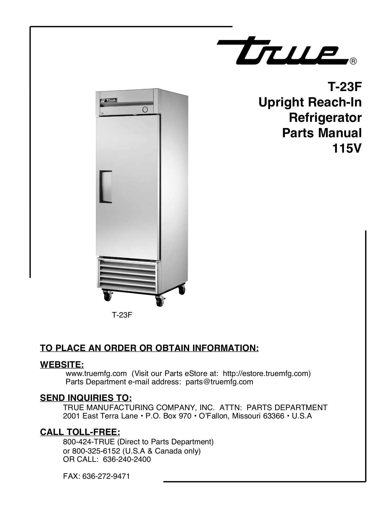 true freezer t-72f wiring diagram