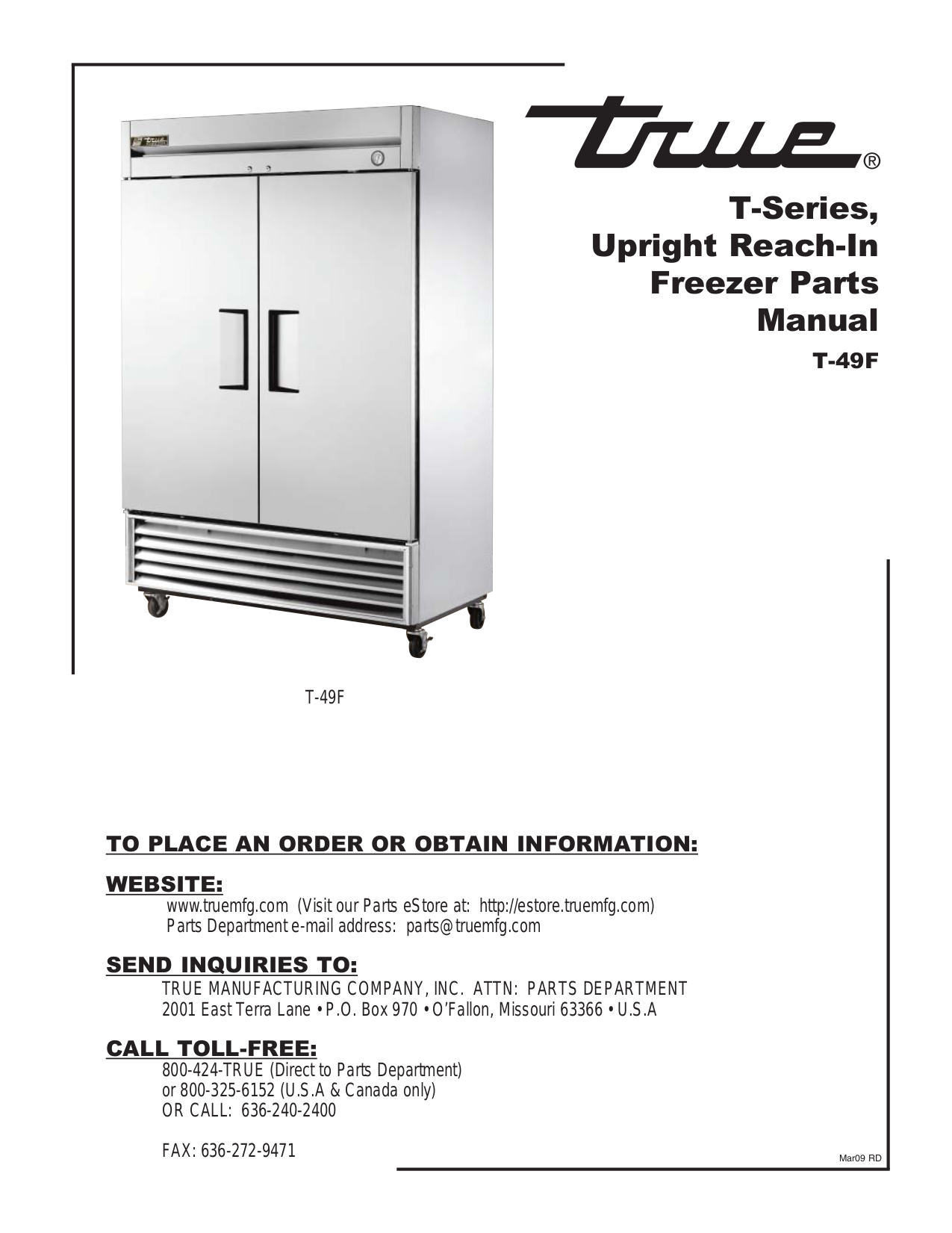 true freezer t-72f wiring diagram