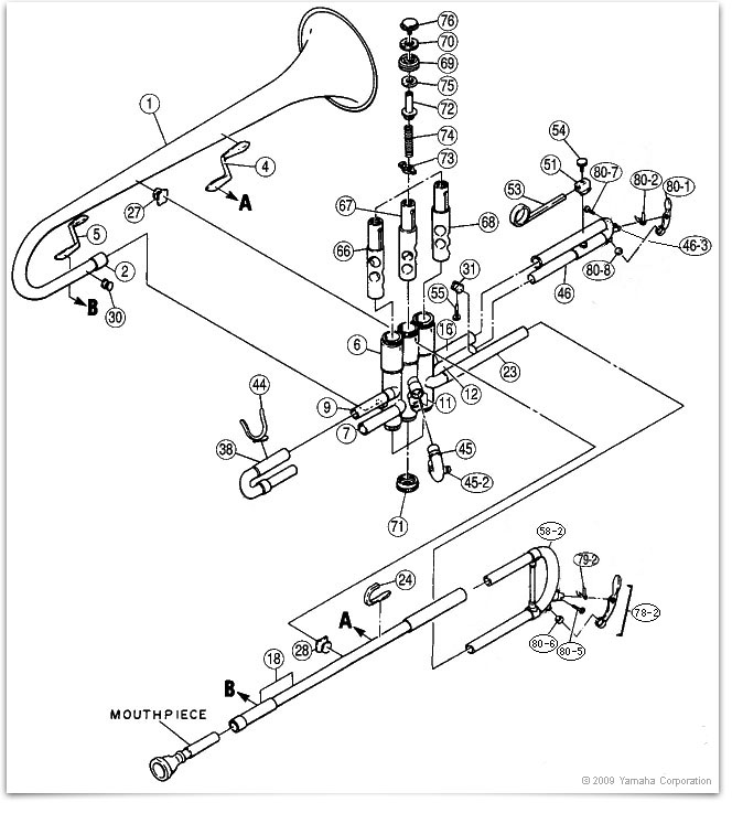 trumpet valve alignment diagram