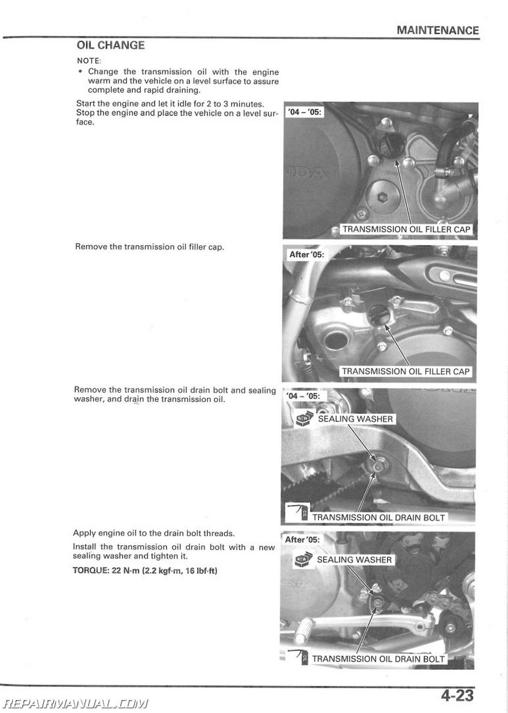 trx450r wiring diagram