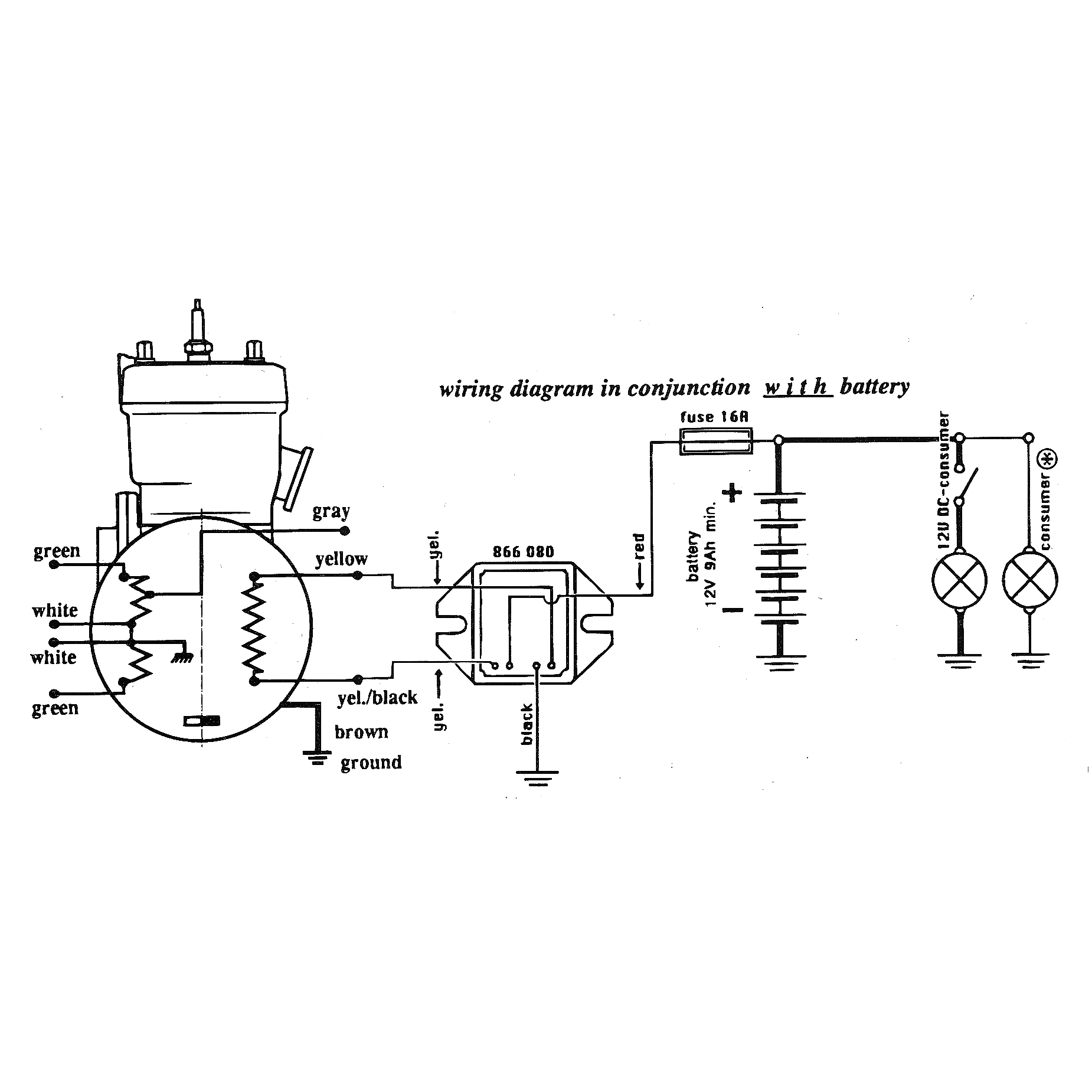 tympanium electronic voltage regulator-rectifier 332-104/a wiring diagram