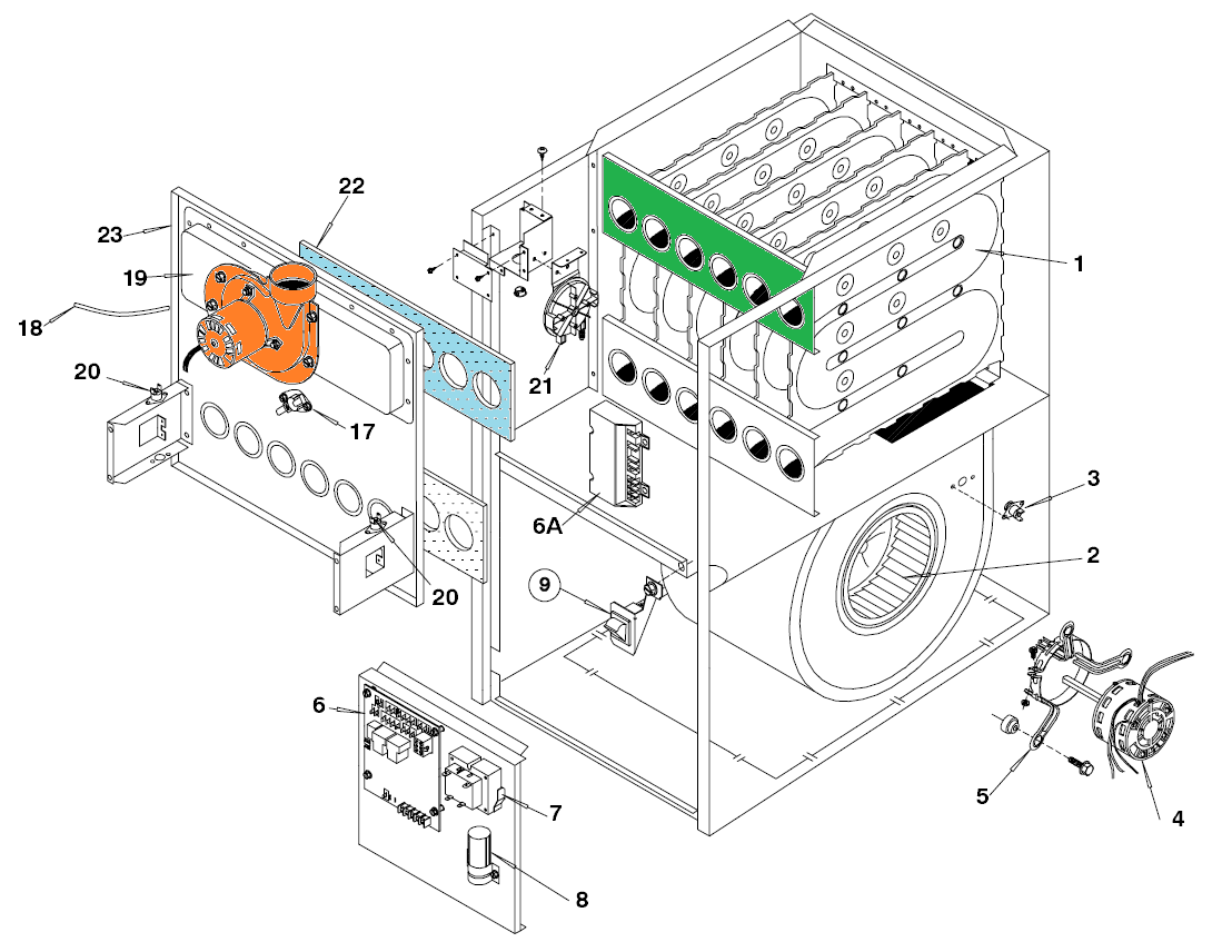 upflow furnace diagram