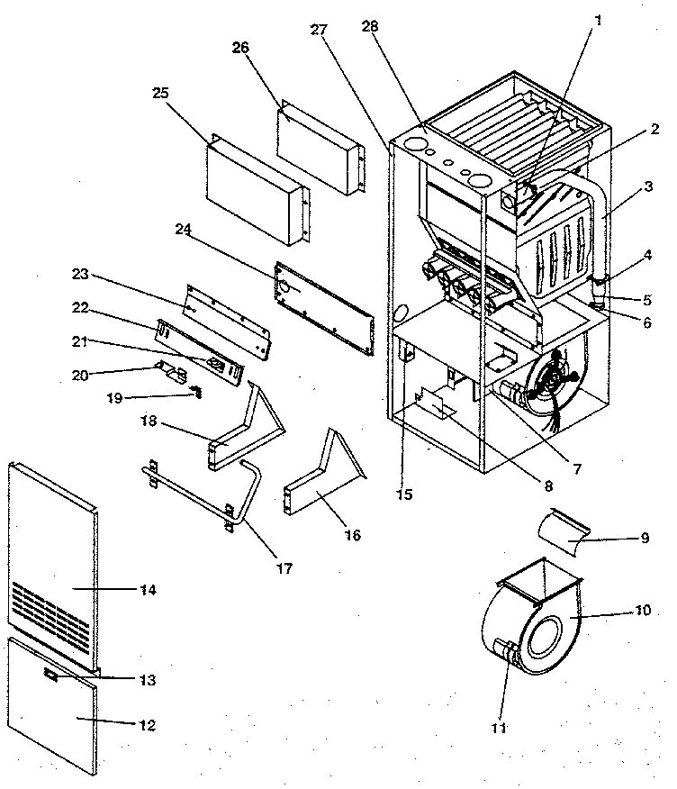 upflow furnace diagram
