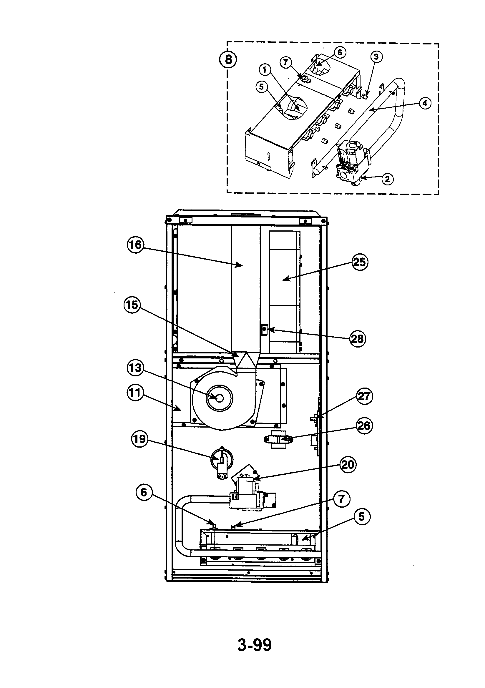 upflow furnace diagram
