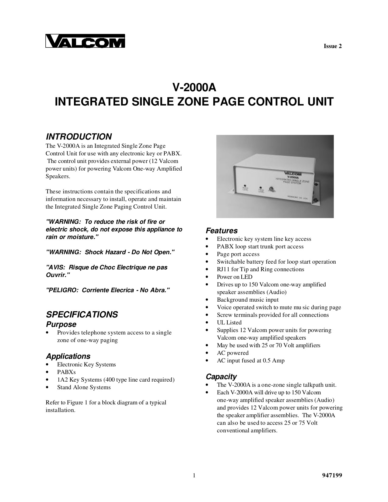 Valcom Paging Horn Wiring Diagram