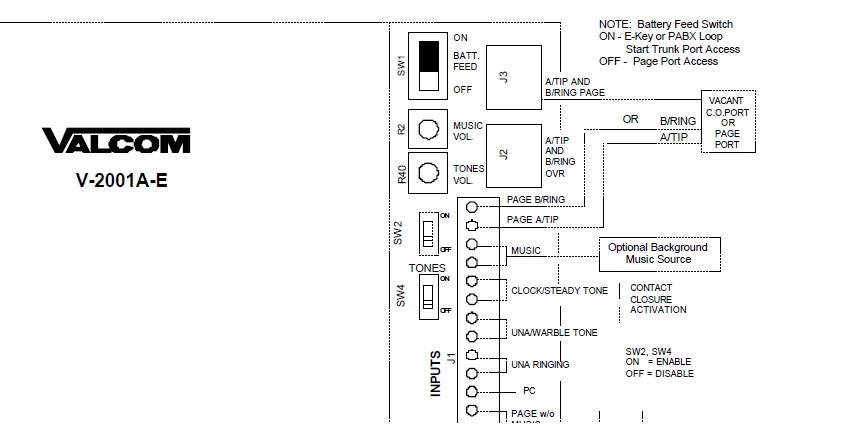 valcom paging horn wiring diagram