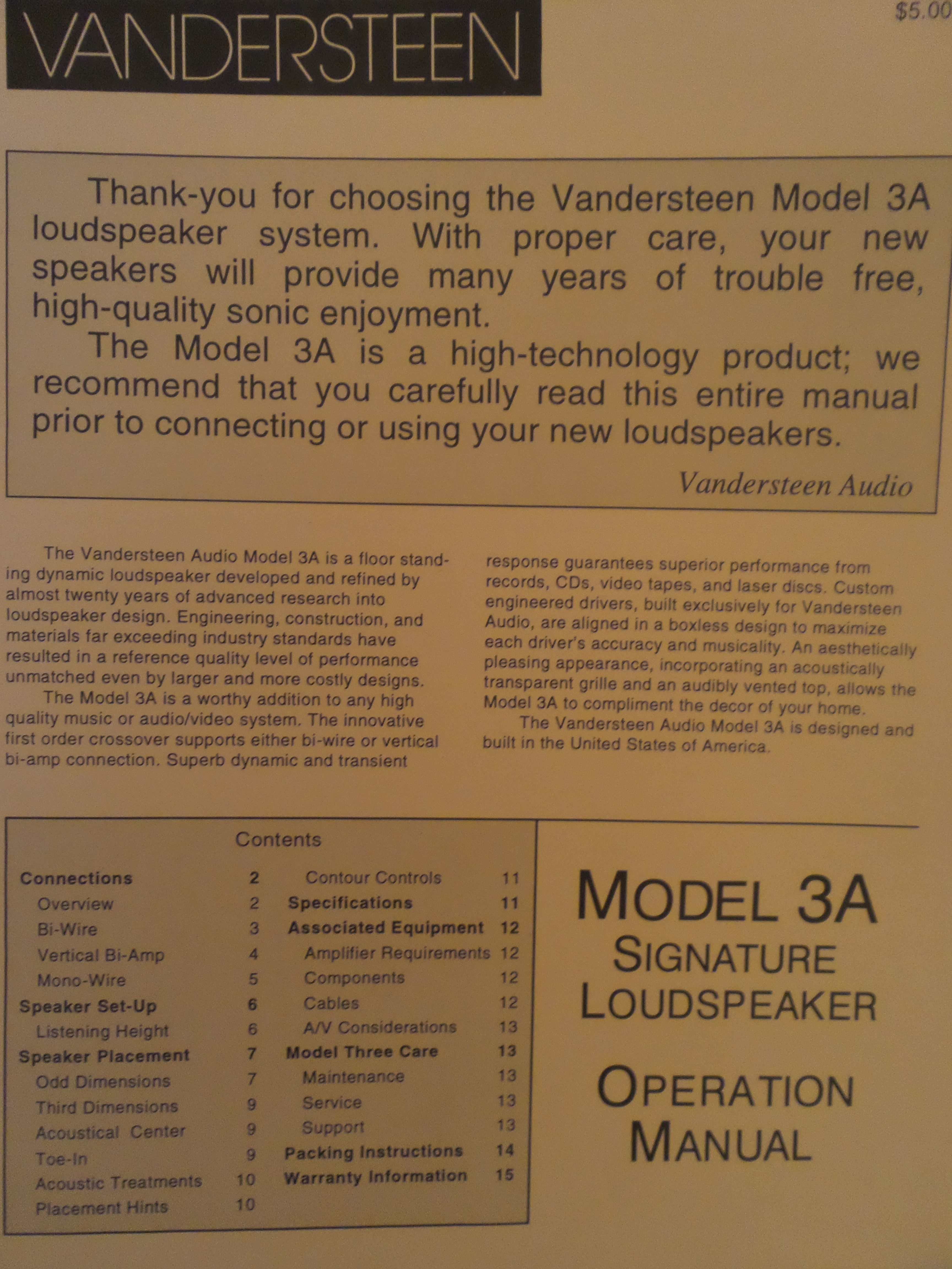 vandersteen 3a bi-wiring diagram