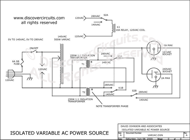 Variac Variable Transformer Wiring Diagram