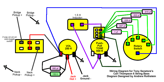 varitone wiring diagram with volume and tone pot