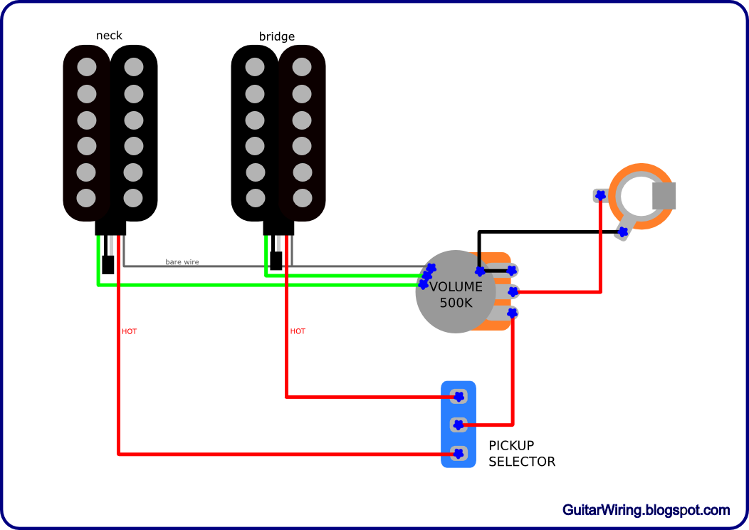 varitone wiring diagram with volume and tone pot