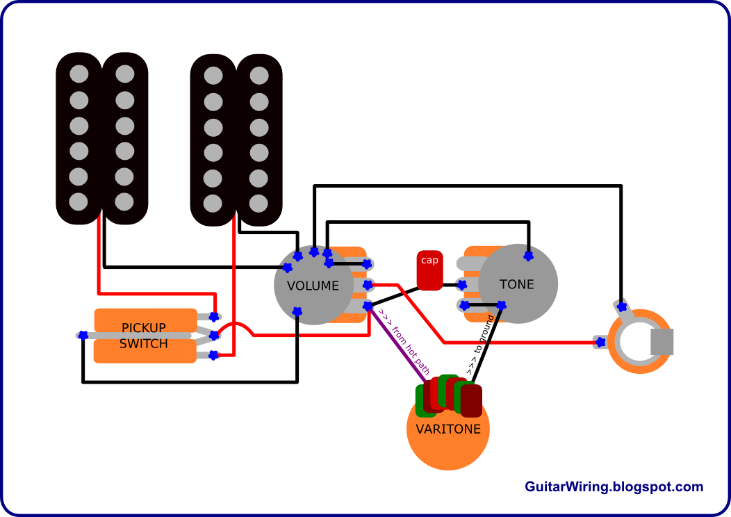 varitone wiring diagram with volume and tone pot