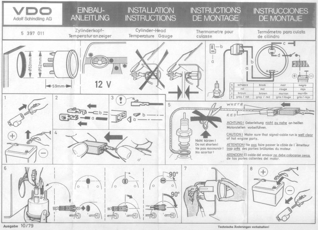 Vdo Tach Wiring Diagram Instructions