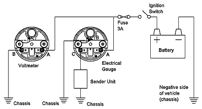 vdo water temp gauge wiring diagram