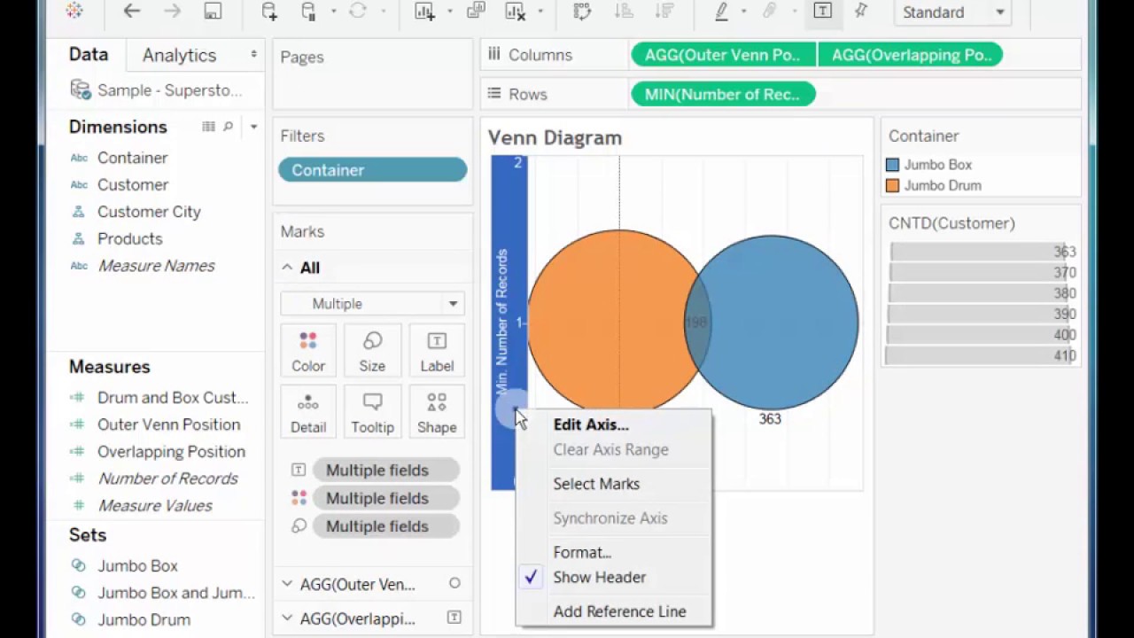 venn diagram tableau