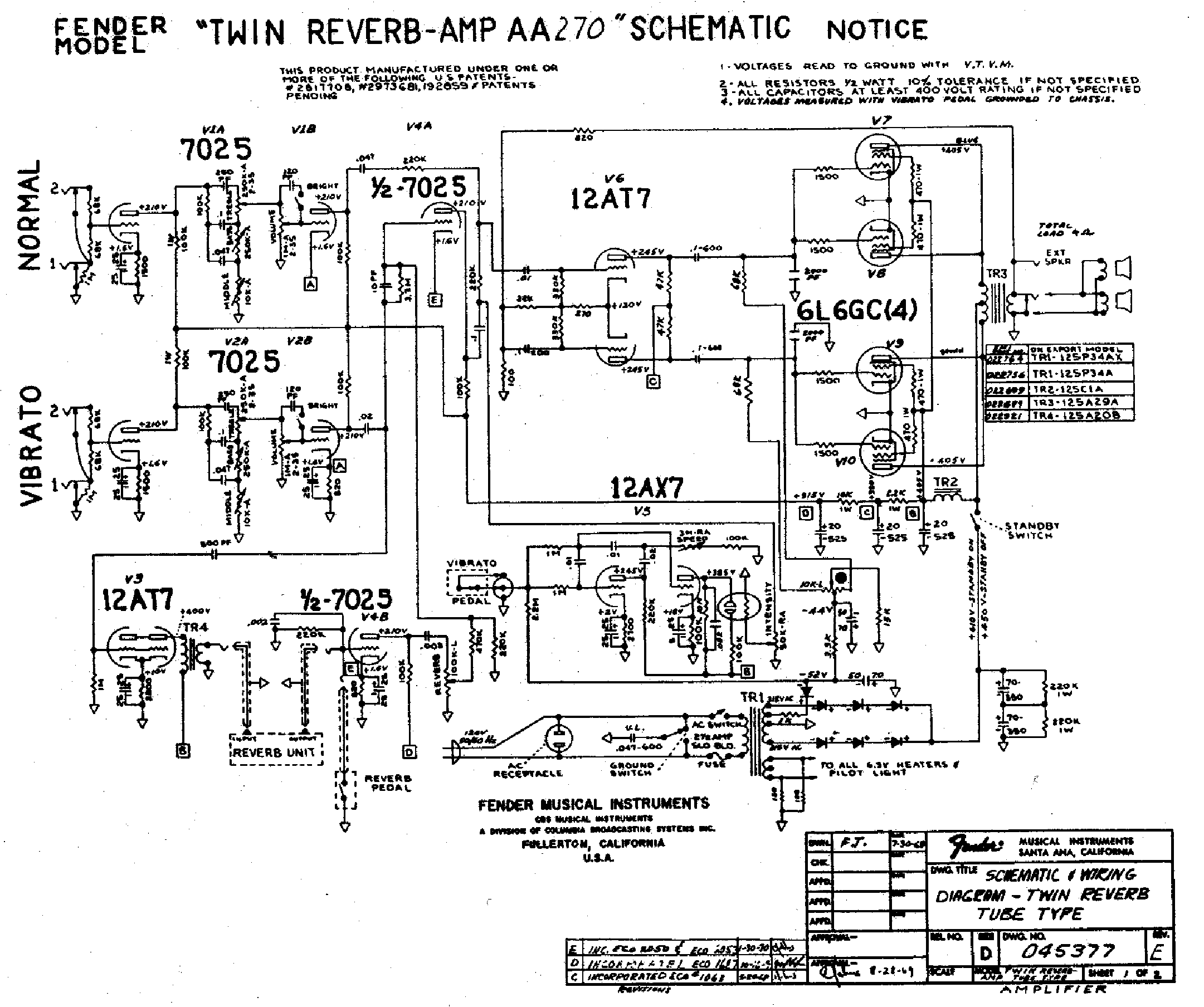 vibrasonic car reverb wiring diagram