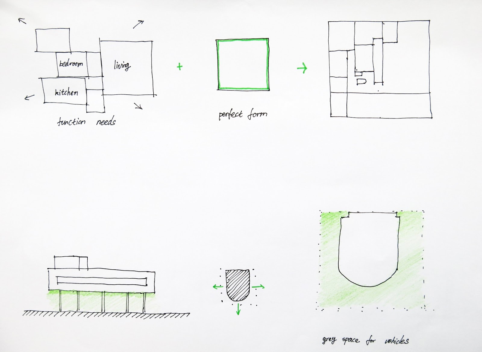 villa savoye diagrams