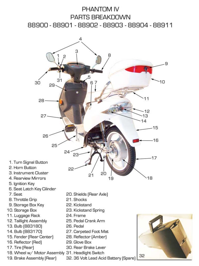 voy electric scooter wiring diagram