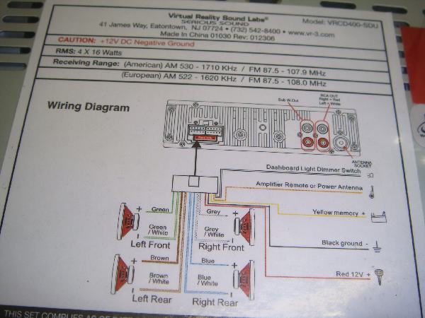 vrcd400 sdu wiring harness