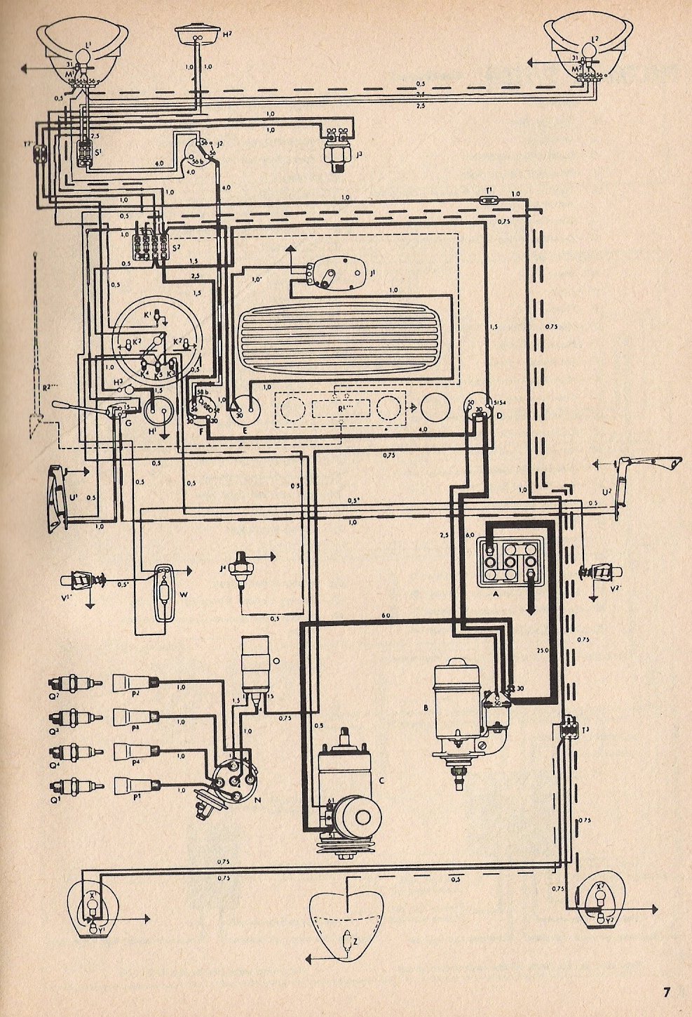 vw bug vdo electronic speedo wiring diagram