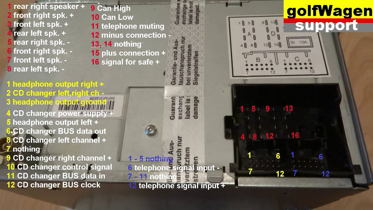 vw mfd wiring diagram