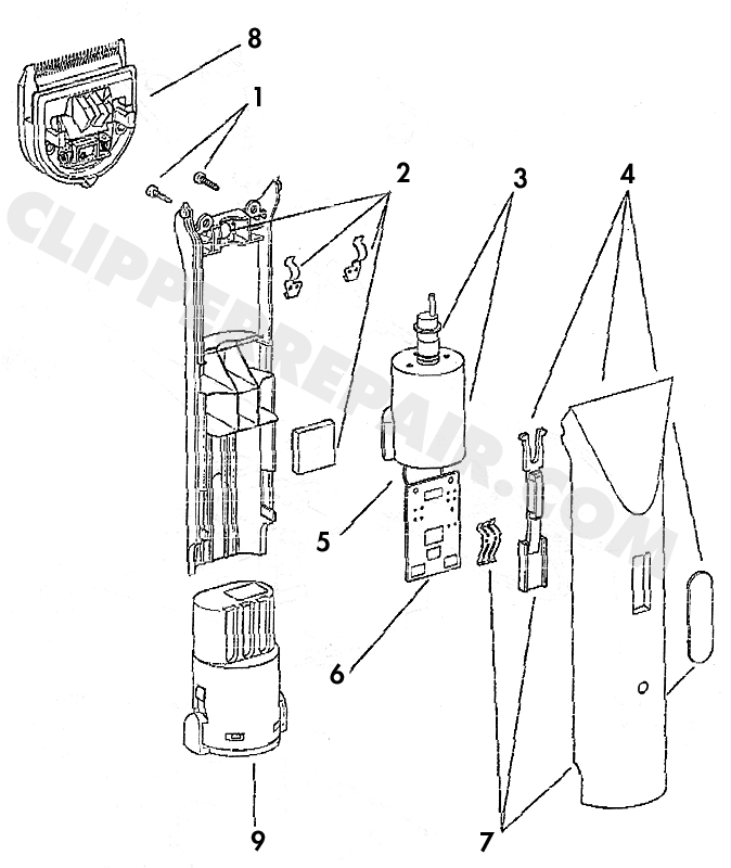 wahl clipper parts diagram