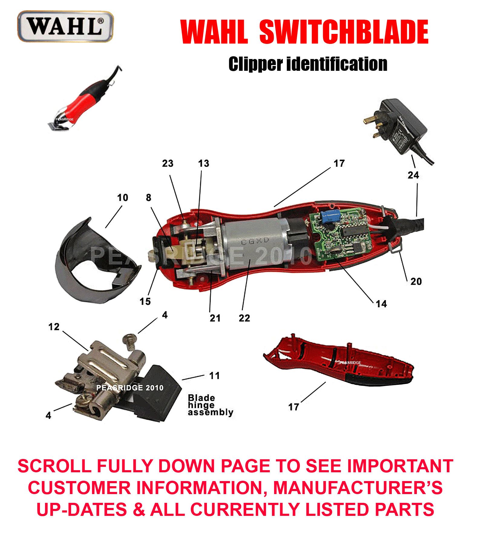 wahl clipper parts diagram