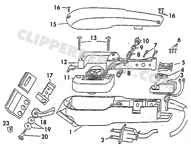 wahl clipper parts diagram