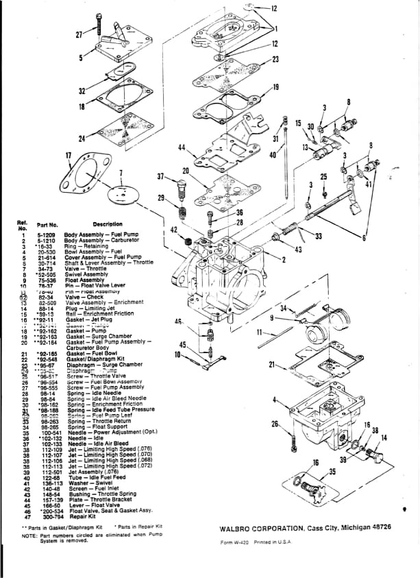 Walbro Wyl Carb Diagram Wiring Diagram Pictures