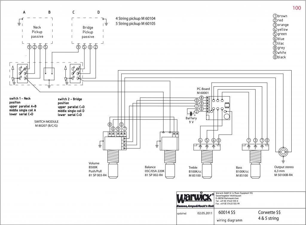 warwick bass wiring diagram