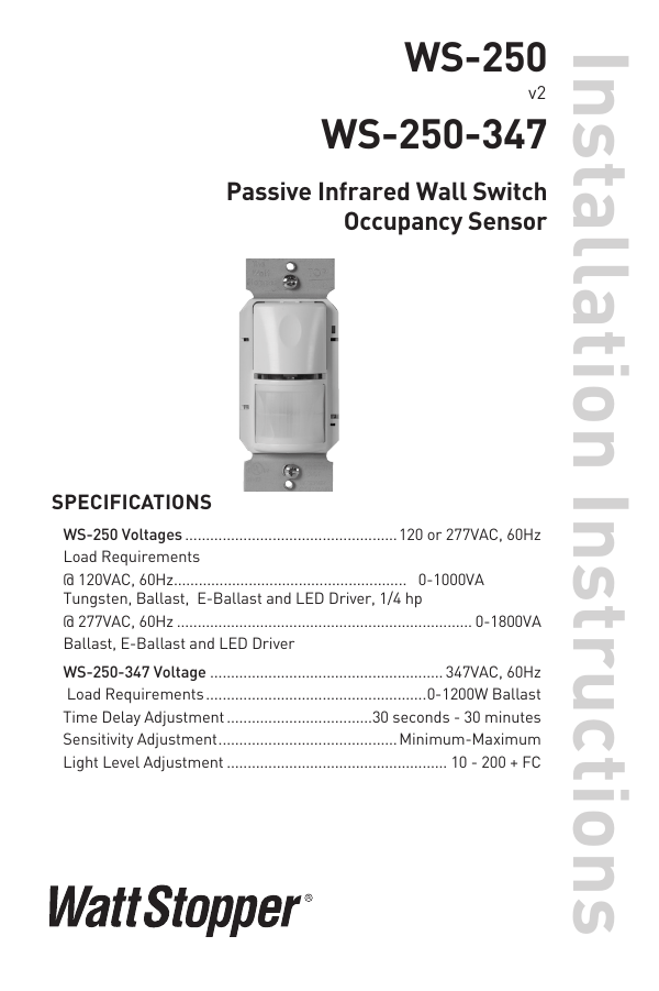 wattstopper ws-250 wiring diagram