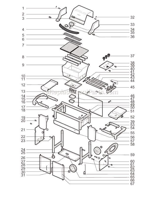 weber genesis silver parts diagram