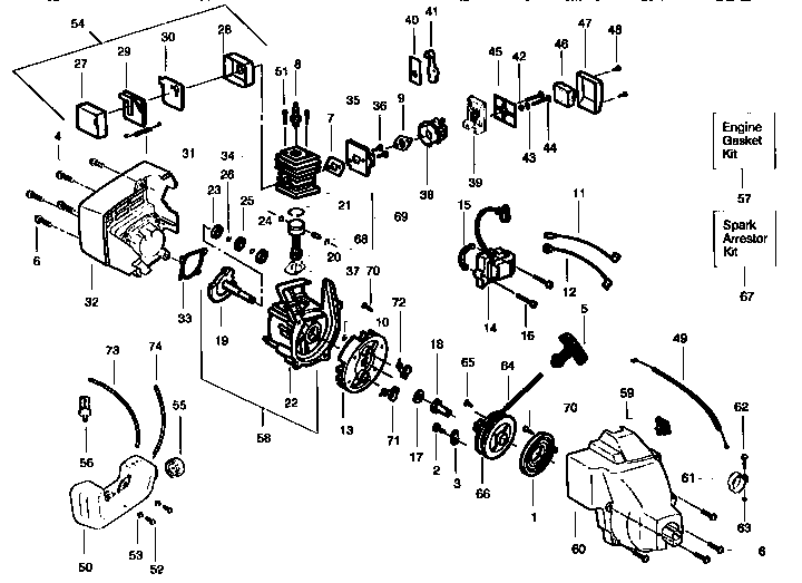 weedeater featherlite fuel line diagram