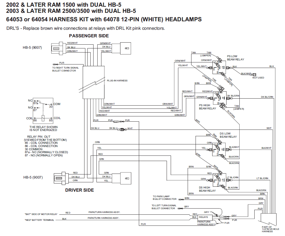 western plow relay wiring diagram 64075