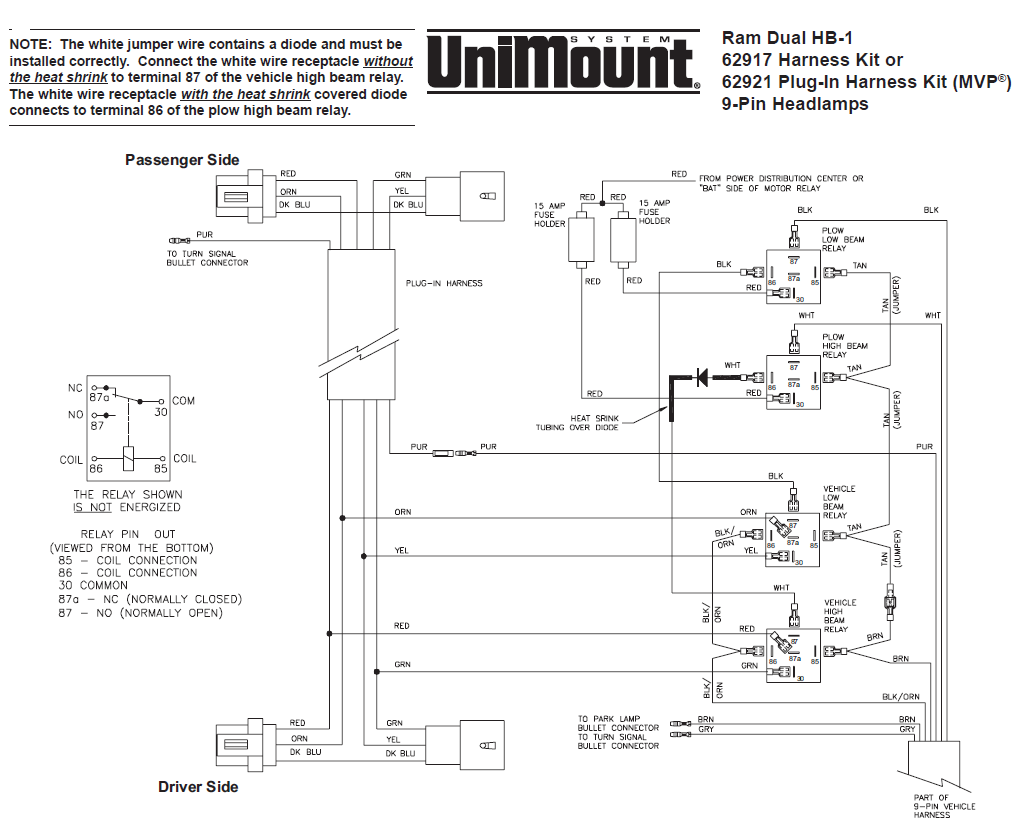 western plow unimount wiring diagram