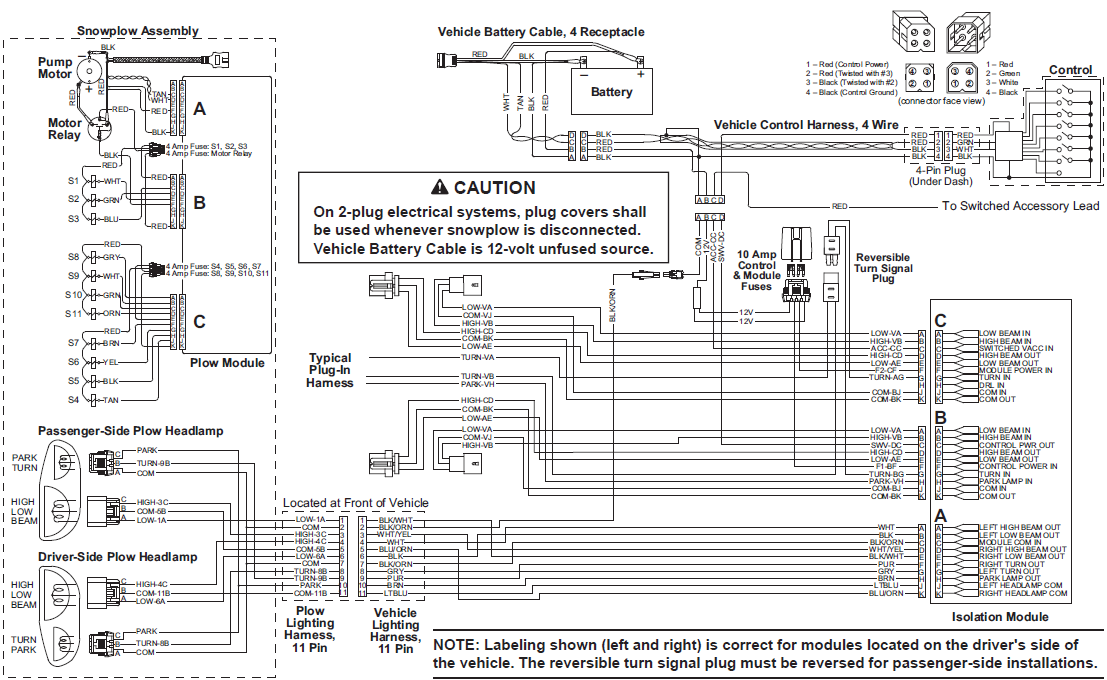 western snow plow solenoid wiring