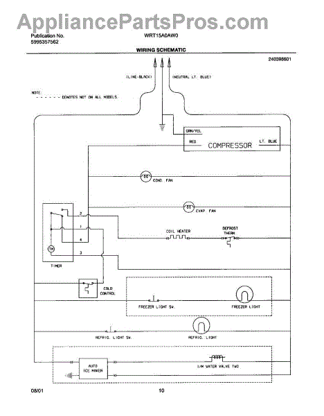 westinghouse mrt12crey-1 refrigerater wiring diagram