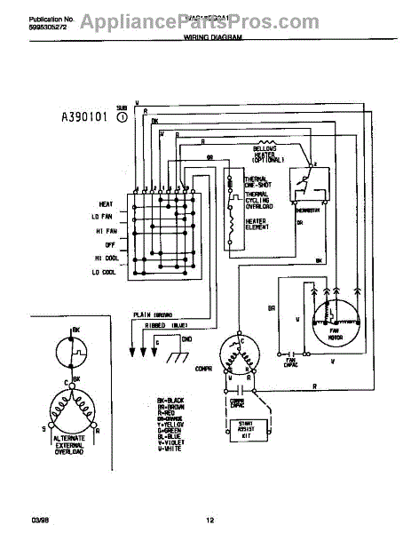 westinghouse mrt12crey-1 refrigerator wiring diagram
