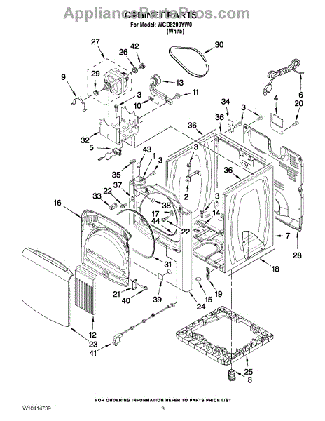 whirlpool cabrio dryer diagram