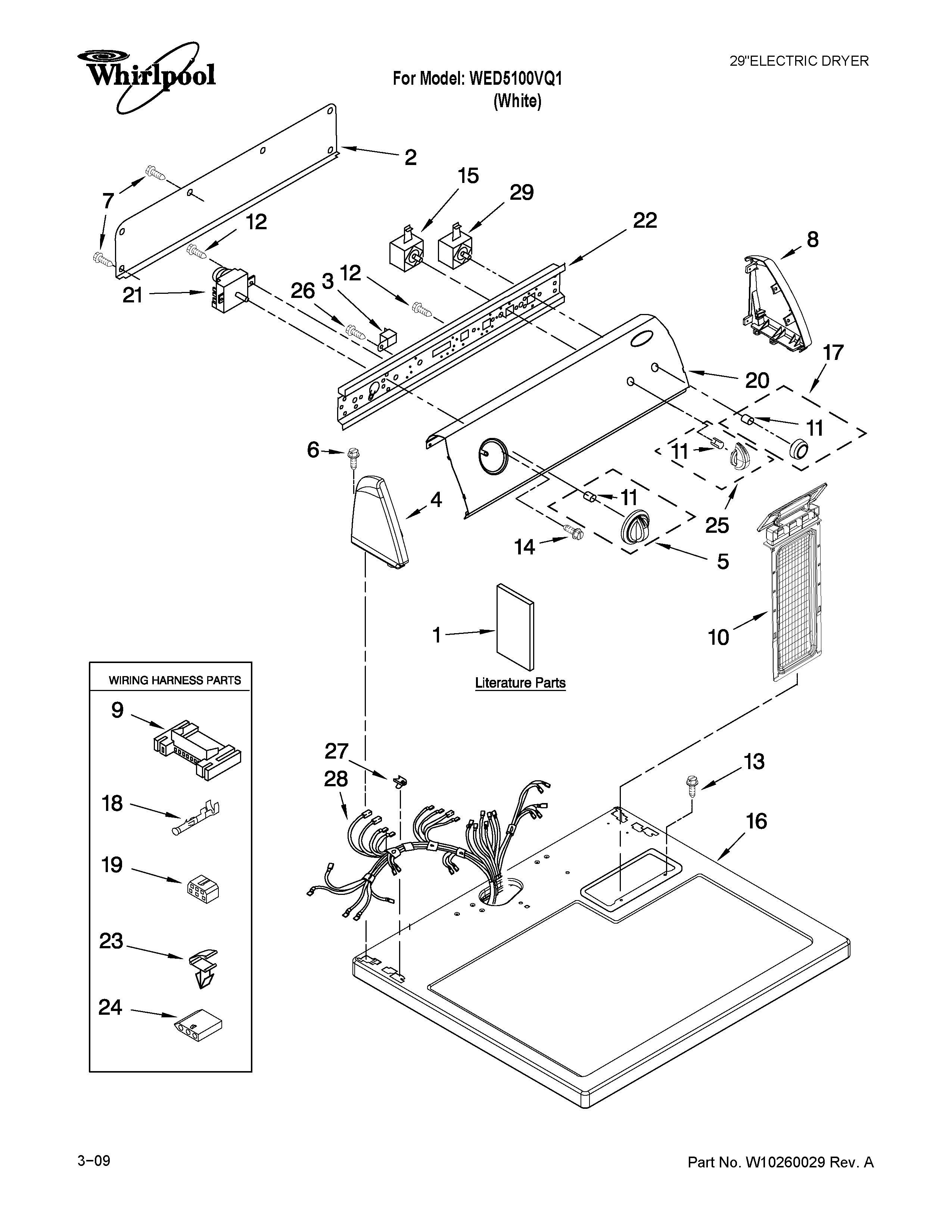 whirlpool cabrio dryer parts diagram