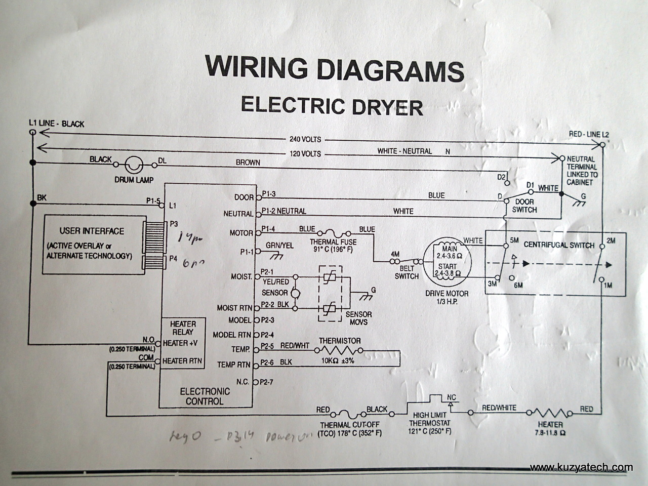 Wiring Diagram For A Dryer