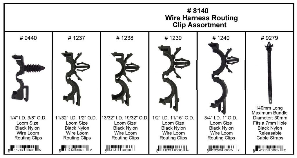 wire loom routing clips